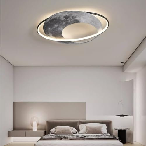 Harpochten Kinderzimmerlampe LED Deckenleuchte Modern Junge Mädchen Schlafzimmer Deckenlampe Kinderlicht Cartoon Acrylanhänger Mit Fernbedienung Verwendet Im Wohnzimmer Kindergarten Korridor(Black,50c