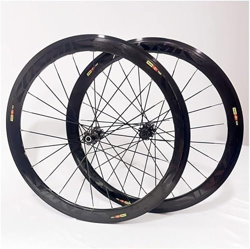 Rennrad 700C Radsatz Höhe 50mm Aluminium Felge Scheibenbremse Schnellspanner 8/9/10/11Speed 24 Löcher Vorne und Hinterrad