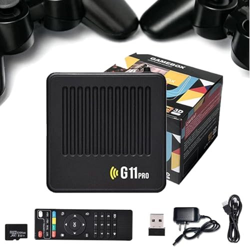 Retrowave G11 Pro Game Box 4k HD TV Game Stick, [4k+256gb]-100 000 Jeux rétro + 2 manettes sans Fil, jouez à des Jeux vidéo for la télévision(64g)