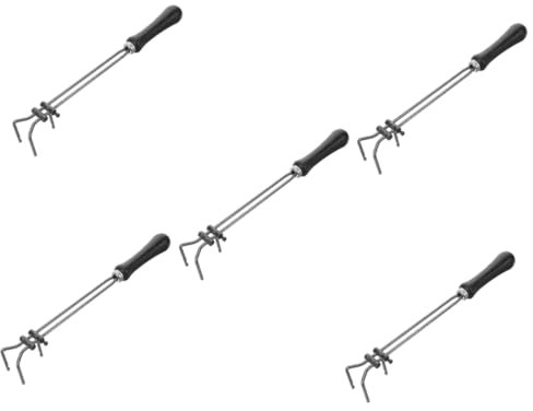 KALLORY 5pièces Pince à Creuset Carboné Outil De Laboratoire Pour Serrage De Béchers Et Flacons Pour Fusion Et Coulée De Métaux Résistante Chaleur Et Accessoire Pratique Pour