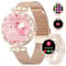FEELNEVER Montre Connectée Femme avec Appel Bluetooth, 1.19 HD Smartwatch Fonction Féminine avec 120+ Modes Sport/Fréquence Cardiaque/Calories/Sommeil/SpO2, Android iOS Montre Podometre Femme