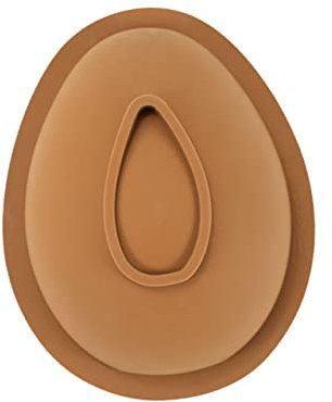 PRETYZOOM Easter Mold Home Baking Mold Eggshell Shape Mold Easter Baking Mold Heat Resistant Silicone Kitchen Tool