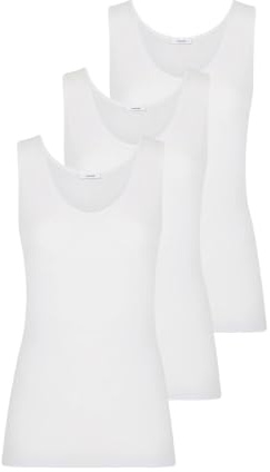 RAGNO 3 Pezzi 028192 Canottiera Spalla Larga 100% Filo Scozia, Bianco 4