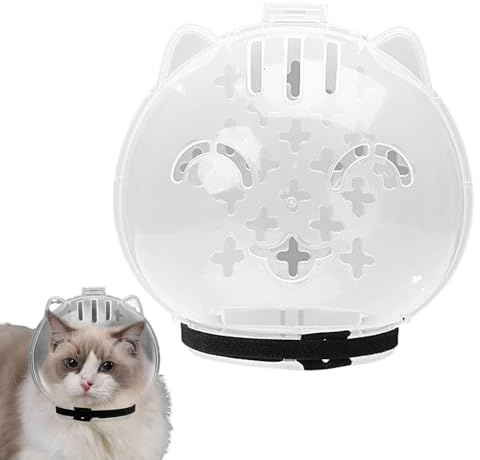 Katzen-Mundschutz – Kopfschutz für Katzen, Astronautenhelm für Kätzchen | leichtes und atmungsaktives Schild für die tägliche Pflege von Haustieren, Rasieren von Werkzeugen für