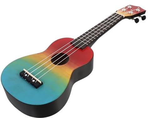 HONITANO Ukulele Satz 21 Zoll Kinder Kleiner Gitarre mit Einzigartigem Regenbogen Design mit Exzellentem Klang Geschenk für Anfänger