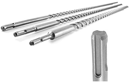 Set mit 5 extra langen (60 cm) SDS-plus-Betonbohrern (10, 12, 16, 18 und 20 mm)