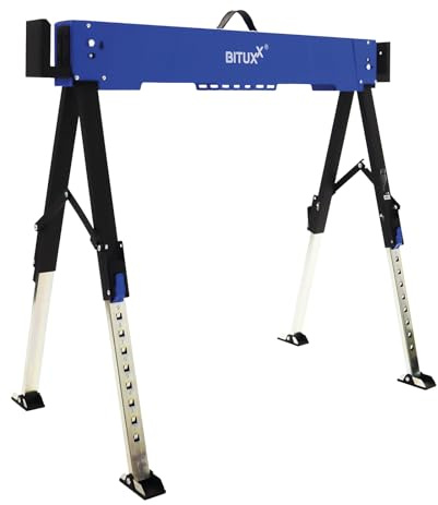 Bituxx Arbeitsbock Bock Gerüstbock Klappbock Tischbock Malerbock 600Kg Klappbar Höhenverstellbar 62-87cm