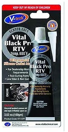 V-Tech VT-157P Vital Black Professional RTV Silicone Instant Gasket Maker 100gm