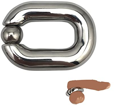 Jinqian Edelstahl Hodenringe FüR MäNner Hodensack Stretching AnhäNger RüCkhaltering Metall Penis Hoden ÜBung Gewicht VerzöGerung Schleife Male Cock Ring Penisring Sex Toys
