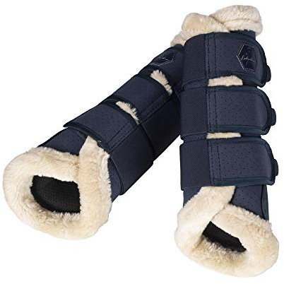 Eskadron Fauxfur Gamaschen in Navy oder Brown - 2er Set, Größe:L, Farben ESK Classic HW 2018:Navy