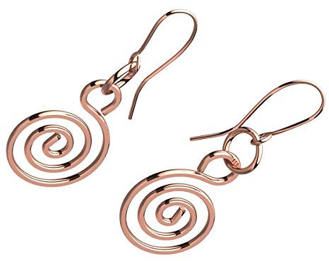 GWG Jewellery 18K Rose Gold Coated Celtic Spiral Earrings in Gift Box for Women