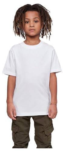 Build Your Brand Kids Basic Tee T-Shirt, Bianco, 122 cm-128 cm Bambini e Ragazzi