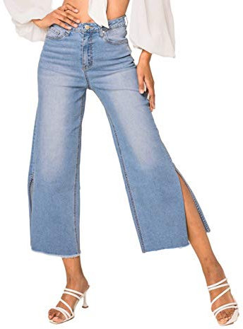 Nina Carter Art. Q1867 & Q1868 Jeans da donna Flared Cropped Capri Azzurro (Q1867) XL