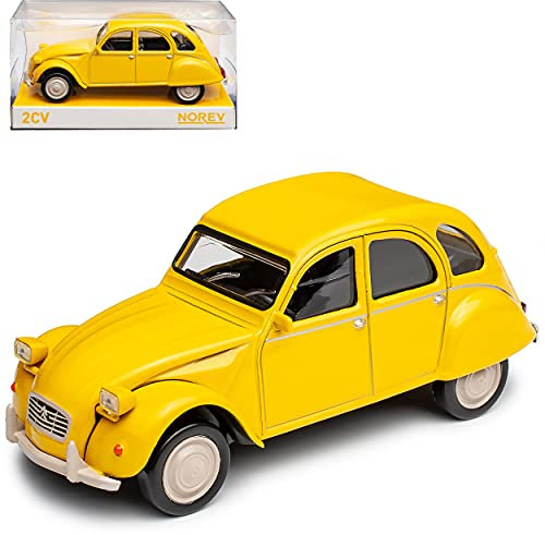 Norev Citroen 2CV 6 Club Mimosa Gelb Ente 1949-1990 1/43 Modell Auto mit individiuellem Wunschkennzeichen