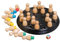 Philos 3171 - Memo Spiel (Black, schwarz), Memory Schach, Match Stick, Gedächtnisspiel aus Holz, mit 24 Spielkegel mit 4 Farben und 1 Würfel, aus MDF und Robinienholz