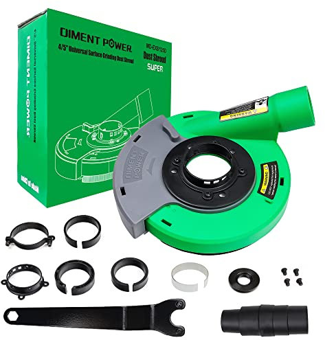 Diment Power Staubschutz für Winkelschleifer, 125 mm (4/4,5/5 Zoll), Universal-Oberflächenschleifabdeckung