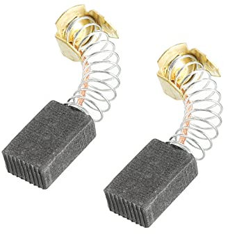 PATIKIL Carbón Cepillos 15x10x6mm para Eléctricos Motores Eléctrica Herramienta Angular Amoladora Mesa Sierra Repuesto Pieza Reparación, 2 Paquete