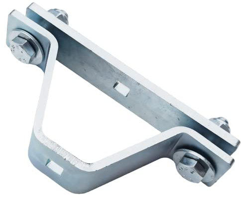 5 mm Dicke universal Rohrschelle, Rohrhalterung, Rohrklemme, Mastschelle Stahl verzinkt mit 6 mm Dicke Platte - starke Unterstützung für Rohre - Ideal für Indoor & Outdoor (für Rohr Ø 42,4 mm)