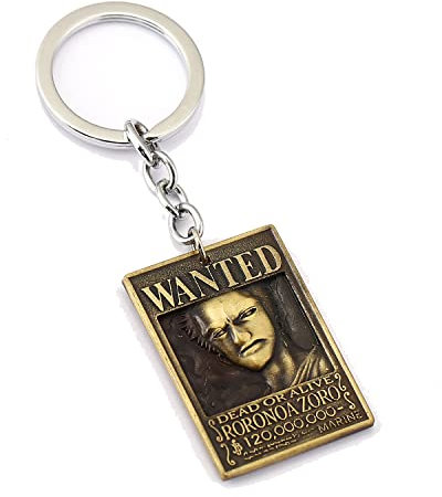 Porte-clé en forme de chapeau de paille avec inscription « Wanted Order » - Luffy - Sanji Nami - Chopper Zoro - Cosplay, Zoro, taille unique