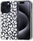 MOSNOVO Case for iPhone 15 Pro, [Buffertech 6.6ft Military-Grade Drop Protection] [Anti Peel Off Tech] Clear TPU Bumper Phone Case Cover Design - White Leopard Print
