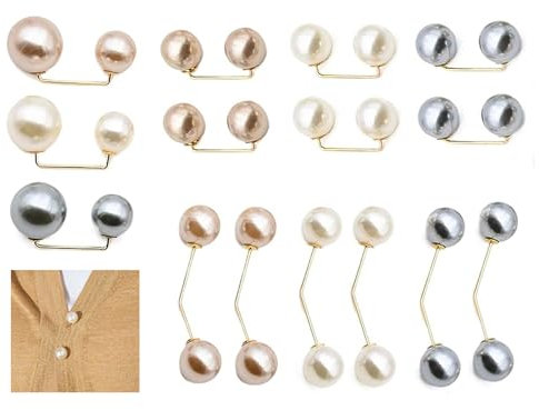 SURALIN 15 Pcs Faux Perle Broche Perle Broches Femmes Cardigan Broche Décolleté Broche Femme Vetement Pins Decollete Femme