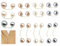 SURALIN 15 Stück Doppel Faux Perlen Brosche Perle Broschen Damen Cardigan-Brosche Ausschnitt Brosche Wäscheklammern Bekleidungszubehör Schmuck
