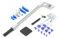 Lfhelper 6 Dent Puller Kit 625 mm Nivellierstange Single Leg Dent Puller 200 mm Dent Pull Bar Metal Dellen Reparaturset Dellen Lackfrei Klauenhaken mit Dent Ding Hammer Blaue Tabs Dellenreparatur