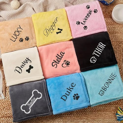 IEK Coperta Personalizzata per Cani - Regalo per Animali Domestici - Letto per Cani