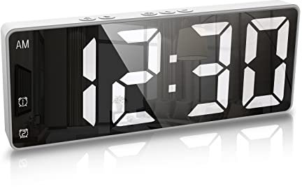 Ankilo Sveglia Digitale, Sveglia Da Comodino Digitale con Ampio Display a LED e Temperatura, Sistema 12/24 Ore, Sveglia per Comodini di Camere da Letto, Casa, Ufficio