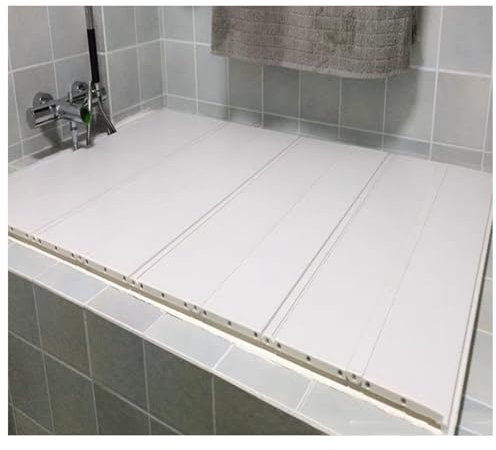 Badewannenabdeckung Faltbare Badewannenabdeckung Badewannenablage Badabdeckung, Dicke 1,2cm Badewanne Isolierabdeckung Badewannenbretter, Staubdichtes Dämmplatte Für Zuhause Spa Badablage 360 Grad umk