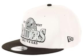 New Era Las Vegas Raiders NFL Helmet Teamcolour White Black 9Fifty Snapback Cap - One-Size