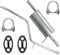 Polmo Schalldämpferset Auspuffanlage Auspuff für Dacia Logan 1 I 2005-12/2012 1.5 DCI