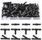 Lyeteung 45 Pièces Raccords de Tuyau de Lave-Glace, Raccord de Tuyau de Pare-Brise, Type T, type Y, type I, Noir