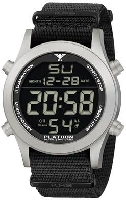 KHS Platoon Steel Digital KHS.PLASD.NB mit Natoband schwarz