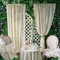 RunFar shop Boho Vorhänge gardine 2er Set Beige Vintage Französische Retro-Häkel Stricken Gardinen Transparent Vorhang Spitzengardinen Curtains für Wohnzimmer Schlafzimmer B140×H150cm