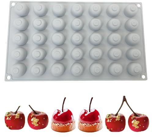 duoyif Moule En Silicone Mousse à Fruits, Moule à Cerises, Moule à Gâteau En Silicone 3D Fruits, Moule Fruits Silicone Pour Dessert Gâteau Décor Mousse Pudding Mousse Dôme (Cerise)