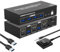 BolAAzuL USB 3.0 Displayport + HDMI KVM Switch Dual Monitor 2x2 4K@60Hz KVM Switch 2 PC 2 Monitore mit 4 USB 3.0, KVM Switch DP 1.4 + HDMI 2.0 für 2 PC Teilen Maus, Tastatur und Monitor