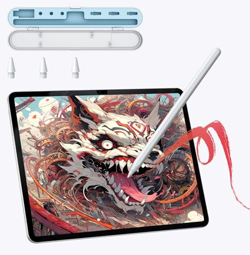 Giabuao Stift für iPad 2018-2023, 2X schnelleres Aufladen und Kabelloses, Magnetischer Befestigung,Tilt Sensitivity & Palm Rejection für Apple Pencil 2. Generation, kompatibel mit iPad Pro/Air/Mini