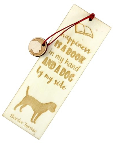 Art-Dog Border Terrier - Lesezeichen mit Hund, personalisiertes Lesezeichen, Hundeaccessoire für Leser der Marke Art-Dog