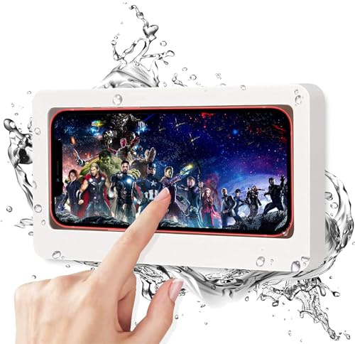 CVNRCLP Waterproof Shower Phone Holder - Wall-Mounted Case for Bathrooms, Swivel Design for Easy Access