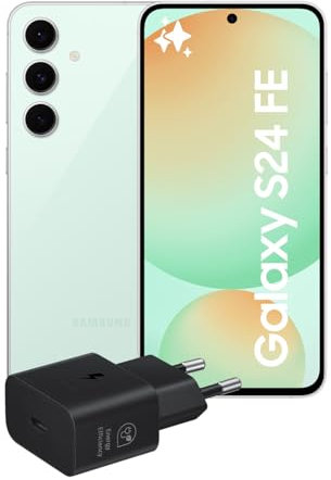 Samsung Galaxy S24 FE Smartphone AI, Caricatore Incluso, Display Dynamic AMOLED 2X 6.7'', Dual SIM, Fotocamera 50MP, 8GB RAM, 128GB, Batteria a lunga durata, IP68, Mint [Versione Italiana]