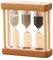 Peosaard Holzsandtimer 3 in 1 Sanduhr -Timer Mini -Sandglas -Uhr für Zahnbürsten Kochstil2 Zahnbürstensand Timer