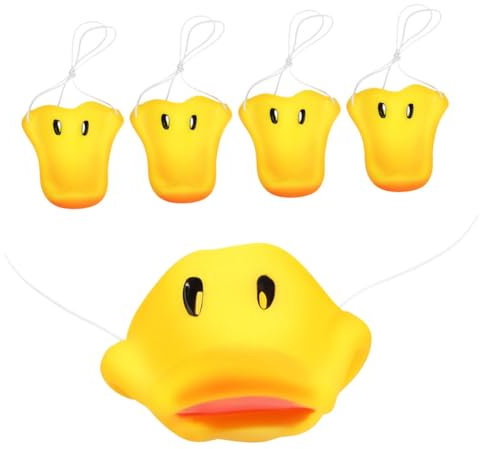 MOLUCKFU 5stücke Teiliges Entenmaske Kostümzubehör Entenschnabel Maske Für Junge Mädchen Cosplay Verkleidung Lustige Tier Requisiten Für Halloween Und Karneval
