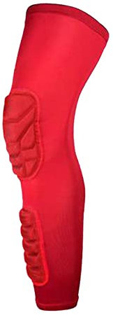 LeeQinersw Ginocchiere Protettive Compressione Manica per Le Gambe Basket Ciclismo, Rosso m