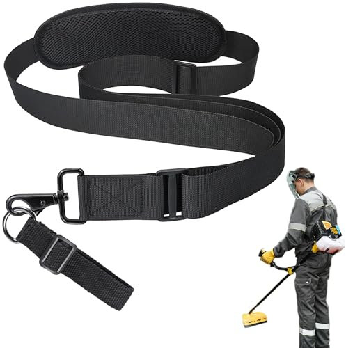 Hezhou Schultergurt für Motorsense Nylon Tragegurt Universal Ersatz Haltegurt Motorsense Gurt Tragegurt Motorsense Freischneider Gurt Für Laubbläser Freischneider Kantenschneider (Schwarz)