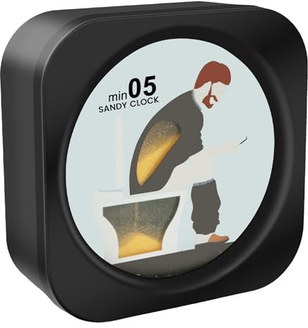 VAVPUP 5 Minuten Toilette Sanduhr Timer,lustiger BadezimmerTimer,wiederverwendbarer Timer aus Kunststoff, praktischer Sandtimer für das Badezimmer, Männer,Ehemann,Vater,Sohn