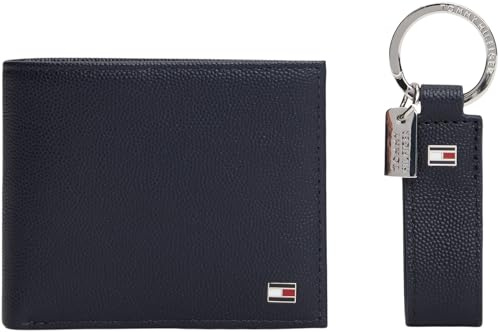 Tommy Hilfiger Herren Geschenk-Set Flag Mini Geldbeutel und Kartenetui, Blau (Space Blue), Einheitsgröße