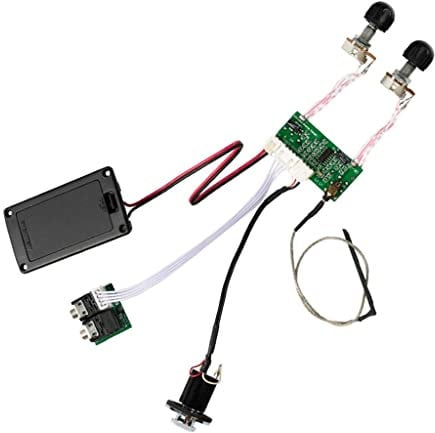 Juego de pastilla de ukelele de 4 cuerdas, amplificador activo para piezas de ukelele bajo