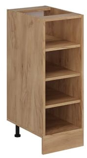 Vicco Küchenregal R-Line, offener Küchenschrank, Goldkraft Eiche, 30 cm ohne Arbeitsplatte