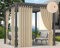 Set 6 Pezzi Tenda Gazebo per Esterno Resistente Misura 160x270 cm con Passanti e Bottoni Tende da Sole Accorciabili Lavabili Colore Panna